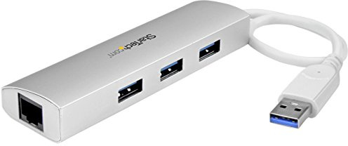 StarTech Hub USB-A 3 Puertos 5Gbps con Ethernet Gigabit, Alimentado por USB | Admite WoL, tramas Jumbo y etiquetado V-LAN, Compatible con Windows, macOS, Linux y ChromeOS