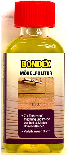 Bondex 352493 Möbel-Politur hell 0,15 L für 12 m² - Möbelpolitur für strapazierfähigen, wasserabweisenden Schutz - für Kinderspielzeug geeignet