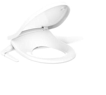 KOHLER K-76923-0 Puretide Manual Cleansing Round Toilet Seat, White