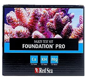 Red Sea Reef Foundation Pro Test Kit - Accurate Calcium, Alkalinity & Magnesium Testing for Saltwater Aquariums - 75 Tests, Easy-to-Use