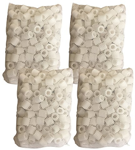 Finest-Filters 2000g (2kg) Ceramic Filter Rings Biological Filter Media in Bags for Aquarium/Pond Filters