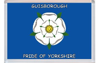 Guisborough - Pride of Yorkshire County Flag - Jumbo Fridge Magnet