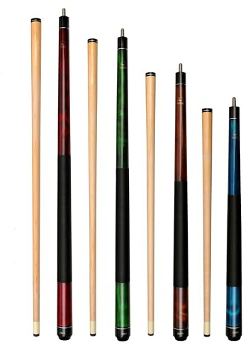 Set de 4 Aska Mixta Longitud cues LS4, producto nuevo, Hard Rock canadiense arce billar taco de billar palos, corto, Kids cues