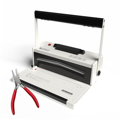 TruBind Coil Binding Machine with Electric Coil Inserter and Adjustable Side Margin | 20 Sheet Punch Capacity | Bind up to 440 Sheets | 46 Fully Disengageable Dies | 4:1 Pitch | 2-Year Warranty
