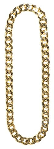 Boland 64306 - Halskette Pimp, Gold, Mode-Schmuck, Gangster, Millionär, Geschenk, Accessoire, Kostüm, Karneval, Mottoparty