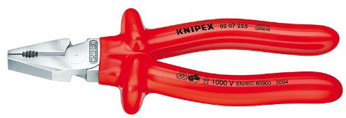 Knipex 0207225 High Leverage Combination Pliers, 1000 Volt Rated, 9 Inch
