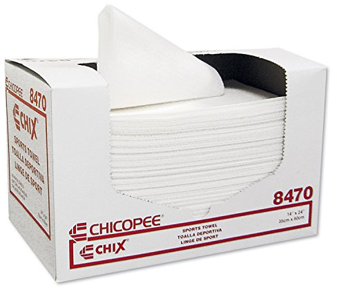 Chicopee 8470 Sports Towel, 14 Width x 24 Length, White (6 Pack of 100)