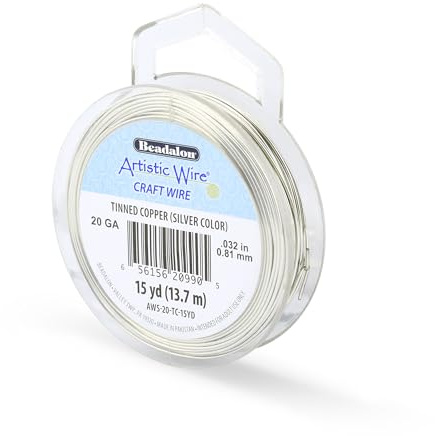 Beadalon 15-Yards Artistic 20-Gauge Tinned Wire, Copper