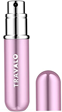 Travalo - Classic Refillable Perfume Spray - Revamped Refill System - Elegant Metal Travel Atomizer - U-fill Spray Bottle - TSA Flight Approved Portable Perfume Bottle - Pink - Unisex - 0.17 oz
