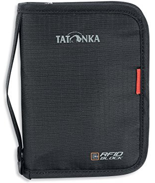 Tatonka Travel Zip M RFID Block - Reisebörse/Reisepasshülle RFID-Blocker - TÜV geprüft - Bietet Platz für Reisepass, Kreditkarten und Reisedokumente