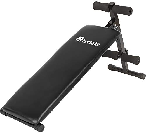 tectake Panca per Addominali 120 cm x 33 cm x 63 cm Fitness Palestra Pesi Allenamento Regolabile