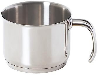 Excelsa Elegance Bollilatte con Becco in Acciaio Inox, Capacità 900 ml., Argento