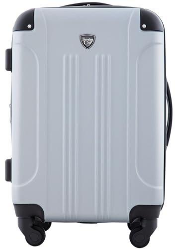 Travelers Club Chicago Hardside Expandable Spinner Luggage, Silver, 20 Carry-on, Chicago Hardside Expandable Spinner Luggages
