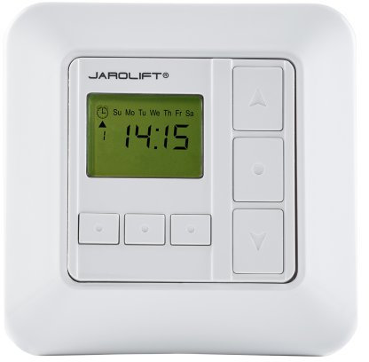 jarolift Sevenlogic Comfort Timer per Motore Tapparelle Veneziane Comando Avvolgibili, 8 Canali di Programmazione Impostabili, Funzionamento a Impulso