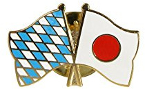 Flaggenfritze Freundschaftspin Bayern, 22 mm, Flaggen Pin vergoldet aus Hartemaille, Länder Anstecker zum Sammeln und Tragen