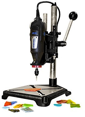 Milescraft 1097 ToolStand - Variable Speed Drill Press Stand (Compatible with Dremel). Rotary Tool Not Included, Black