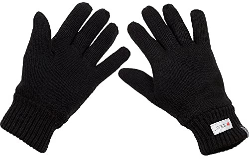 Strick-Fingerhandschuhe, Thinsulatefütterung, schwarz, Größe XL