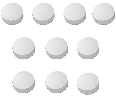10x Magnete Weiß Ø 24 mm Haftmagnete Magnete für Magnettafel, Boards, Magnet Rund, Weiß