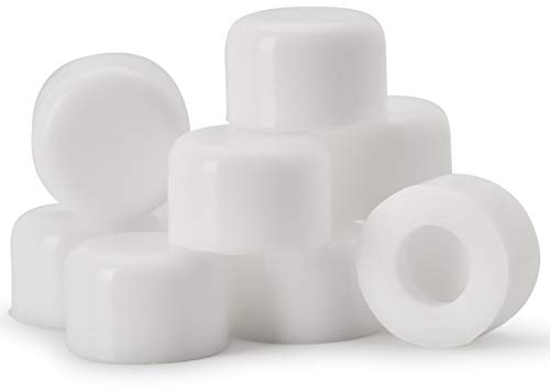 Premium Rubber Door Stop Stud Replacement Tips – Doorstopper Bumpers, Springe Hinge End Caps for Wall & Floor Protection – Universal Size (White)