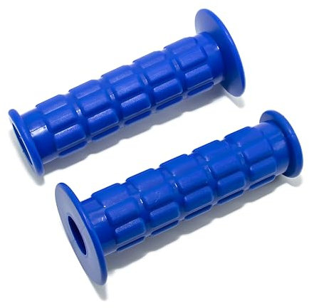 Lenkergummi SET - Waffelmuster - Gummigriff (Muffe) für Festgriff und Gasdrehgriff - blau - S50, S51, S70, SR50, SR80