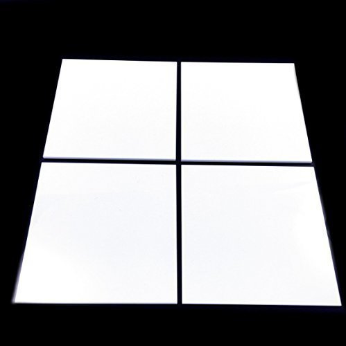 Super Cool Creations Piastrelle quadrate da parete a mosaico, bianche, confezione da 10, 7 x 7 cm