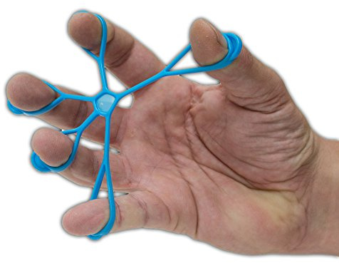 AFH Finger Expander | Hand Exerciser | Handtrainer | Fingertrainer | 1 Stück (sehr stark (blau)