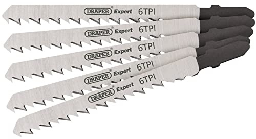 Draper 81719 Expert 5 Piece DT101D 100mm Jigsaw Blade Set, 230 V, Silver, 100 mm
