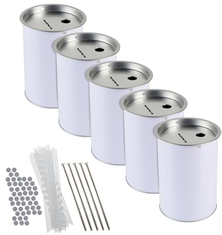 HMF 460005-07 - 5 x Spendendose Ø 10,0 cm 14,5 cm hoch, ohne Griff, inkl. Zubehör