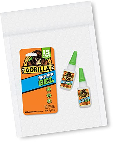 Gorilla Super Glue Gel, 15 Gram, Clear, (Pack of 2)