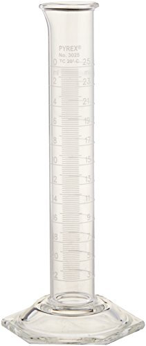 Pyrex 3025-25 Cylinder, Brand 3025, Graduated, 25 mL