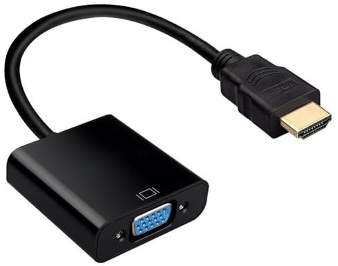 MMOBIEL Convertisseur HDMI (mâle) vers VGA (Femelle) avec connexions plaqué Or Full HD 1080p