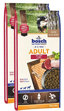 Bosch Hundefutter Verschiedene Sorten 2x15kg Lamm & Reis