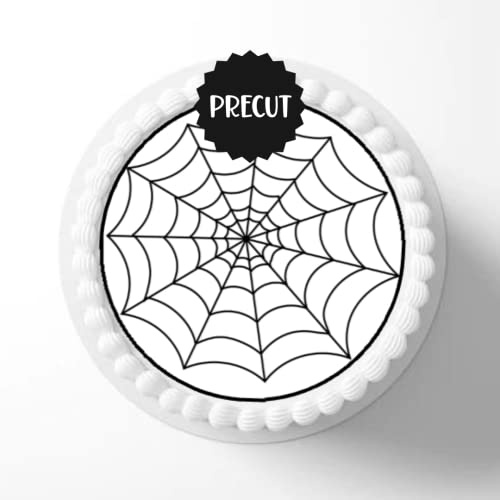 Halloween Spider Web 7, Halloween Spinnennetz, Essbare PREMIUM Dicke GEZUCKERTE Vanille, Wafer Reispapier Cupcake Toppers/Dekorationen