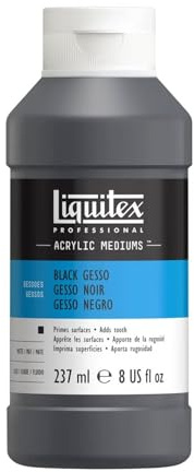 Liquitex Professional Gesso Surface Prep Medium, 237ml (8-oz), Black