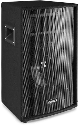 VONYX SL12 Enceinte Sono Passive, Puissance de 600 Watts, Woofer 12 Pouces, Facile à Transporter avec Ses Poignées, Montage sur Pied, Enceinte Sono Idéale pour DJ Mobiles et Soirées à la Maison