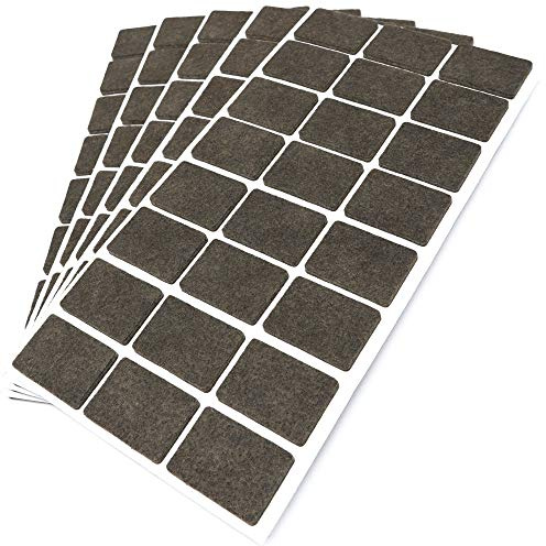 Adsamm® / 120 x feltrini autoadesivi/Marrone / 25x35 mm/Rettangolare/piedini per mobili in feltro da 3.5 mm di spessore/pad protettivi per arredi