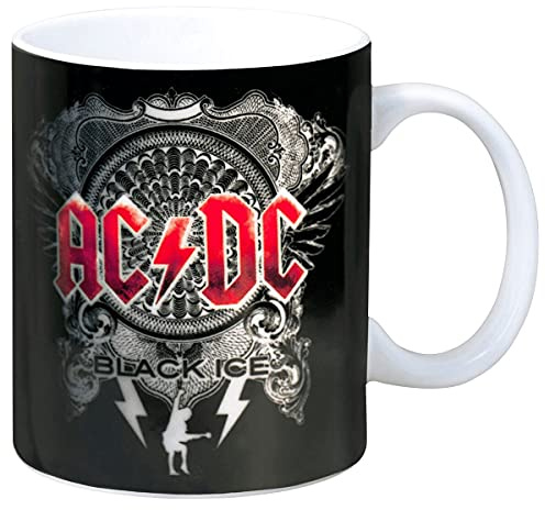 AC/DC Kaffeetasse Black Ice, Porzellan, schwarz, 8 cm, 1 Stück (1er Pack)