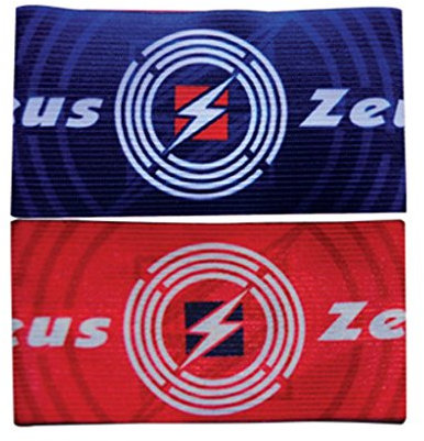 Zeus Spielführerbinde Kapitänsbinde Band Kapitän Fußball Reversible (BLAU-Weiss)