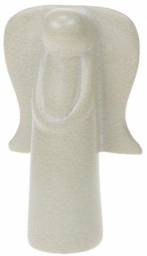 Uljö - Christliche Geschenkideen °° Figur Natur aus Speckstein Engel 5cm (Natur U2444)