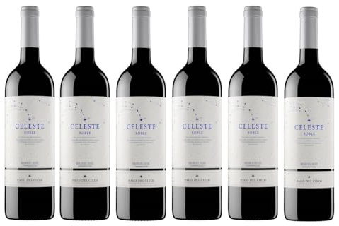 Pago del Cielo Celeste Roble, Tempranillo, Vino Tinto - 6 botellas de 75 cl, Total: 4500 ml