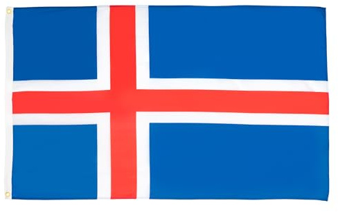 BANDIERA ISLANDA 150x90cm - GRAN BANDIERA ISLANDESE 90 x 150 cm Poliestere leggero - Bandiere - AZ FLAG