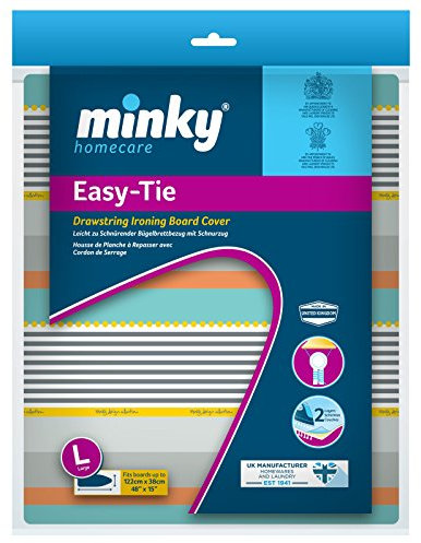 Minky PP22402500 Easy-tie Drawstring Ironing Board Cover, Assorted, 122 x 38 cm