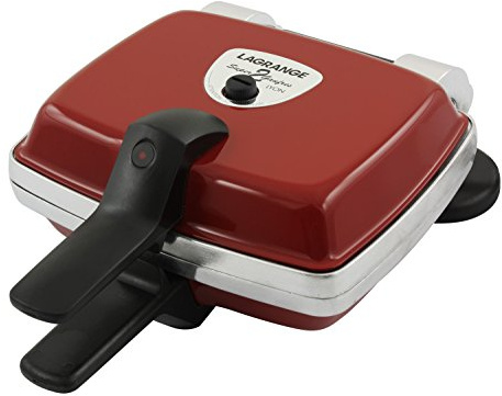 LAGRANGE Gaufrier Super2 Traditionnel, 1000W, 1 jeu de plaques inclus (Gaufre Coeur), Fabriqué en France, Réversible sur son socle, Plaques amovibles, Multifonction, Nettoyage sans effort, 039511