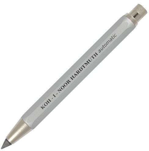 Koh-I-Noor 5,6 mm Metalldruckbleistifte automatic mit Minenspitzer. 5640 Silber