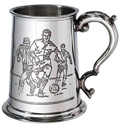Wentworth Pewter - Football Scene 1 Pint Pewter Tankard