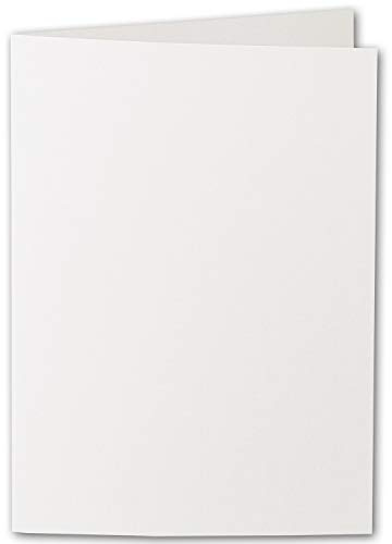 ARTOZ 25x DIN A6 Faltkarten - Ivory-Elfenbein (Creme) - 105 x 148 mm Karten blanko zum selbstgestalten - 220 g/m² gerippt