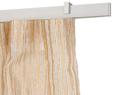 InCasa Binario per Tende 32x12mm, L. 140 cm. in Alluminio Satinato – Completo