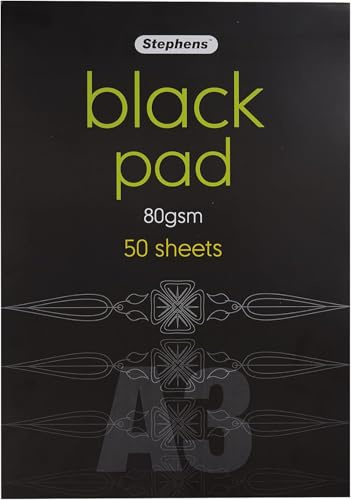 Stephens Block, A3, schwarzes Papier