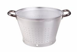 Pentole Agnelli ALMA16835 Colapasta Conico con Maniglie Inox Spessore 3 Millimetri, Diametro 36 cm