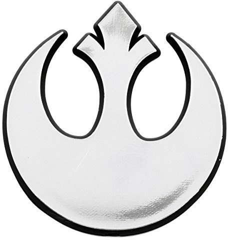 SW Rebel Alliance Logo Plastic Auto Emblem - [Silver][3'' x 3'']